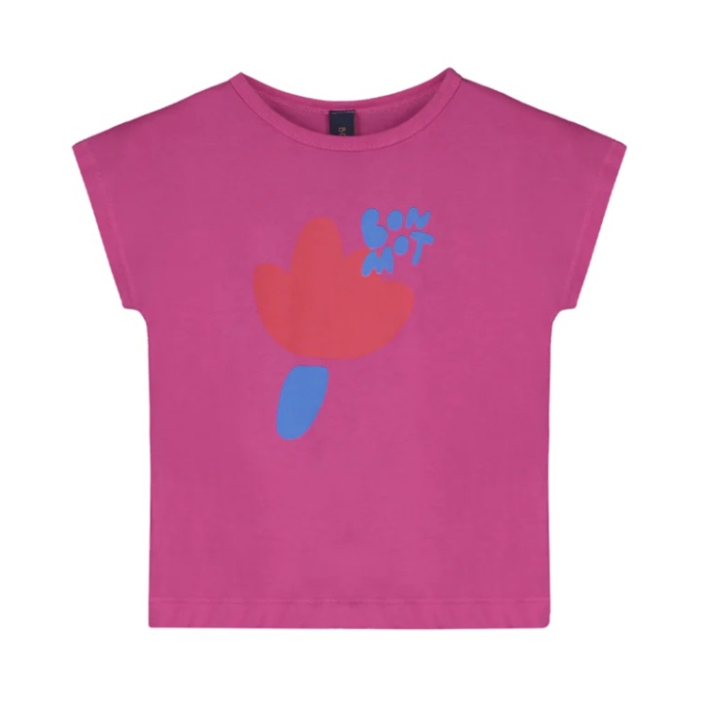 Pink and Red Short Sleeve Graphic Tee